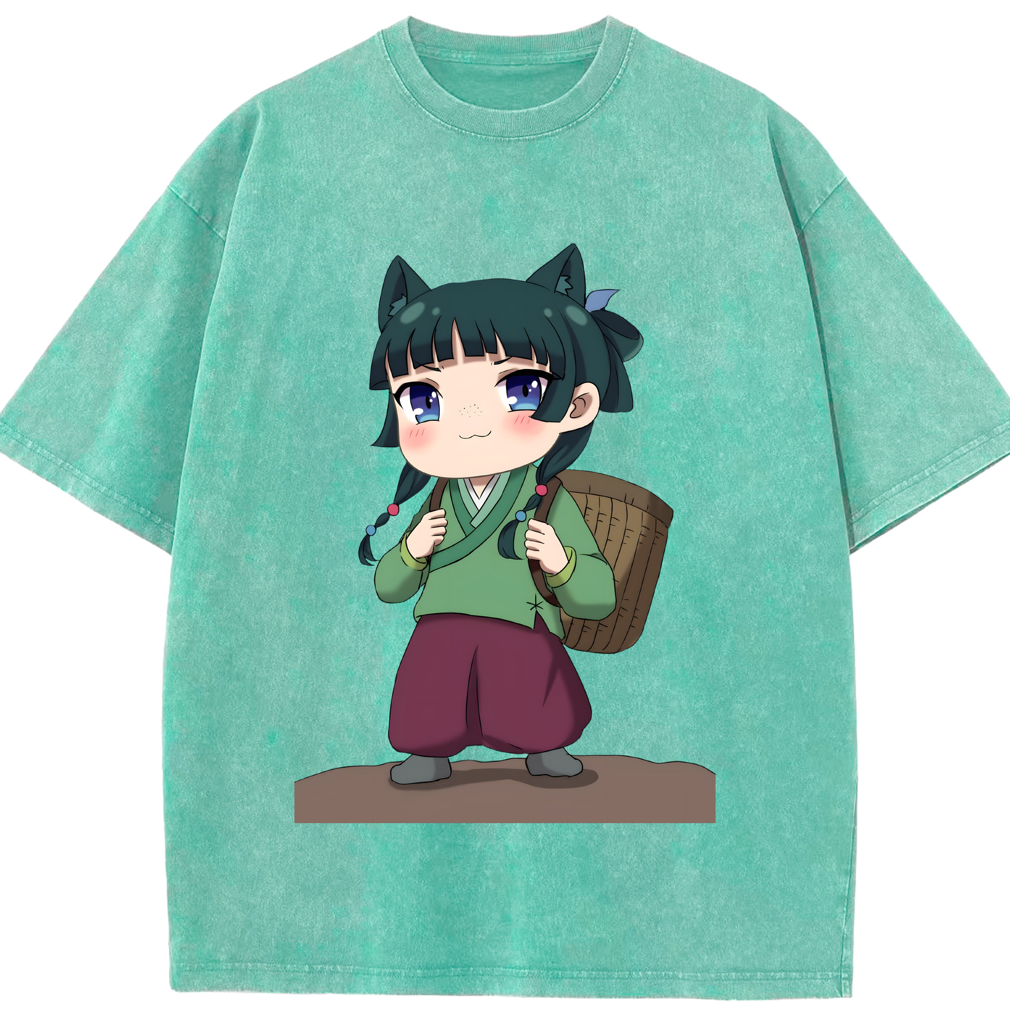 （画像用） 薬屋のひとりごと The Apothecary Diaries 綿100% ヴィンテージ風 半袖Tシャツ（フロントプリント）